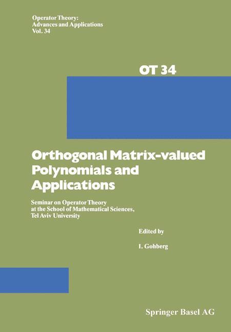 Vorderes Coverbild Orthogonal Matrix-valued Polynomials and Applications