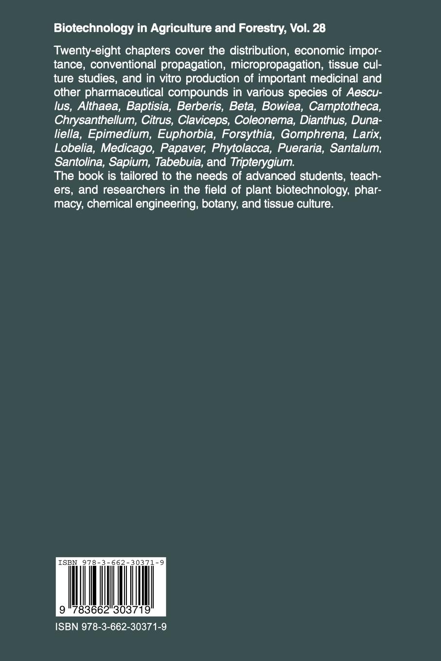 Rückseitencover Medicinal and Aromatic Plants VII