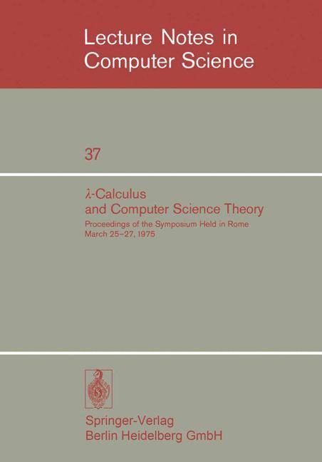 Vorderes Coverbild ¿-Calculus and Computer Science Theory
