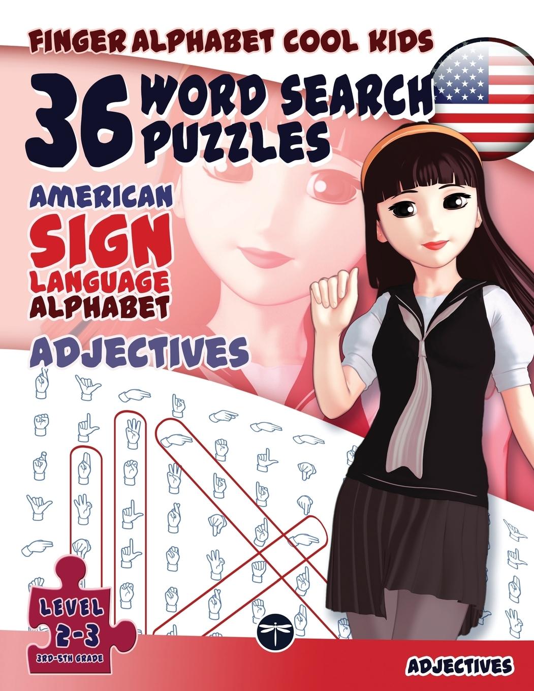 Vorderes Coverbild 36 Word Search Puzzles with The American Sign Language Alphabet