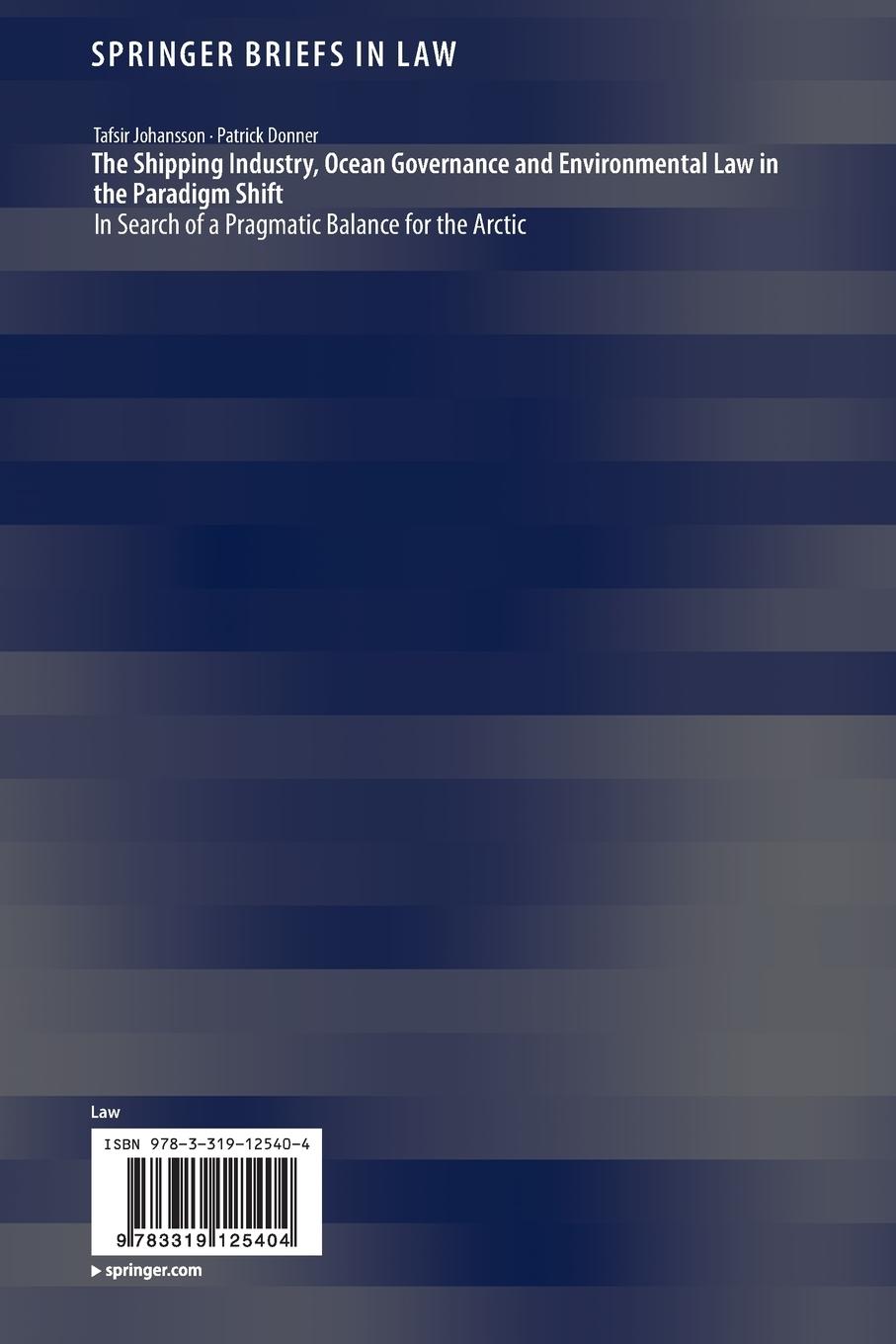 Rückseitencover The Shipping Industry, Ocean Governance and Environmental Law in the Paradigm Shift