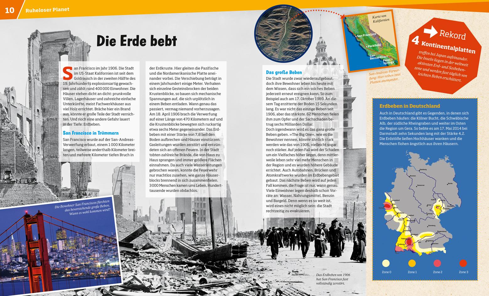 Beispielinhalt (Bild) WAS IST WAS Band 74 Naturgewalten. Unberechenbar und mächtig