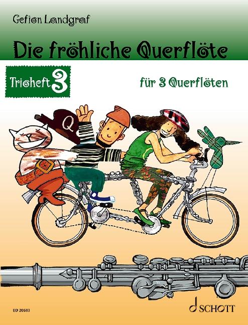 Vorderes Coverbild Die fröhliche Querflöte Trioheft 3