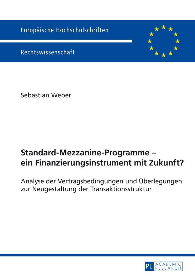 Vorderes Coverbild Standard-Mezzanine-Programme - ein Finanzierungsinstrument mit Zukunft?