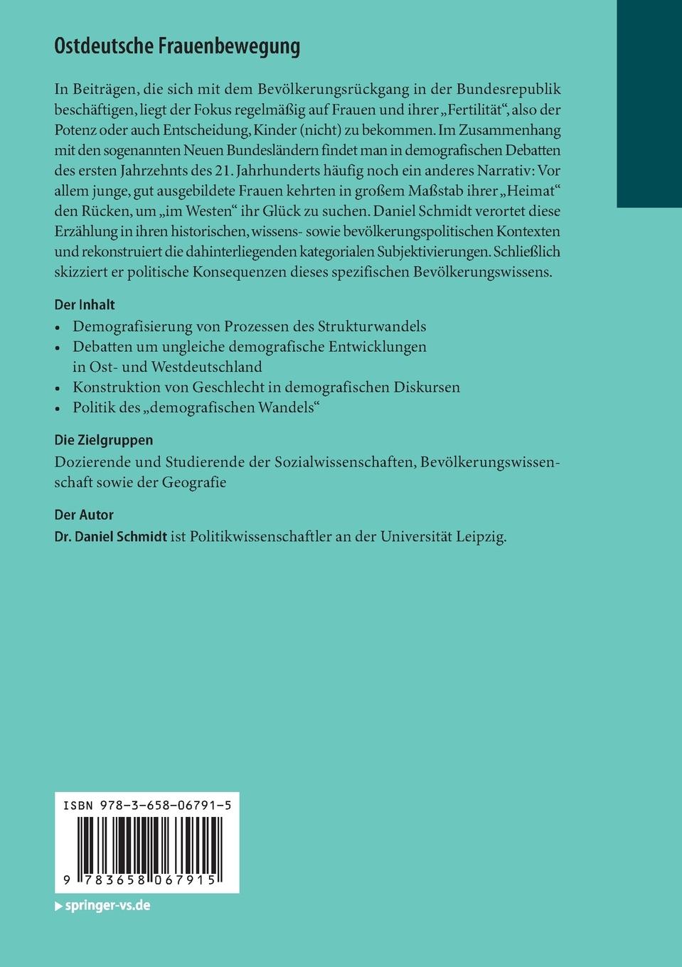Rückseitencover Ostdeutsche Frauenbewegung