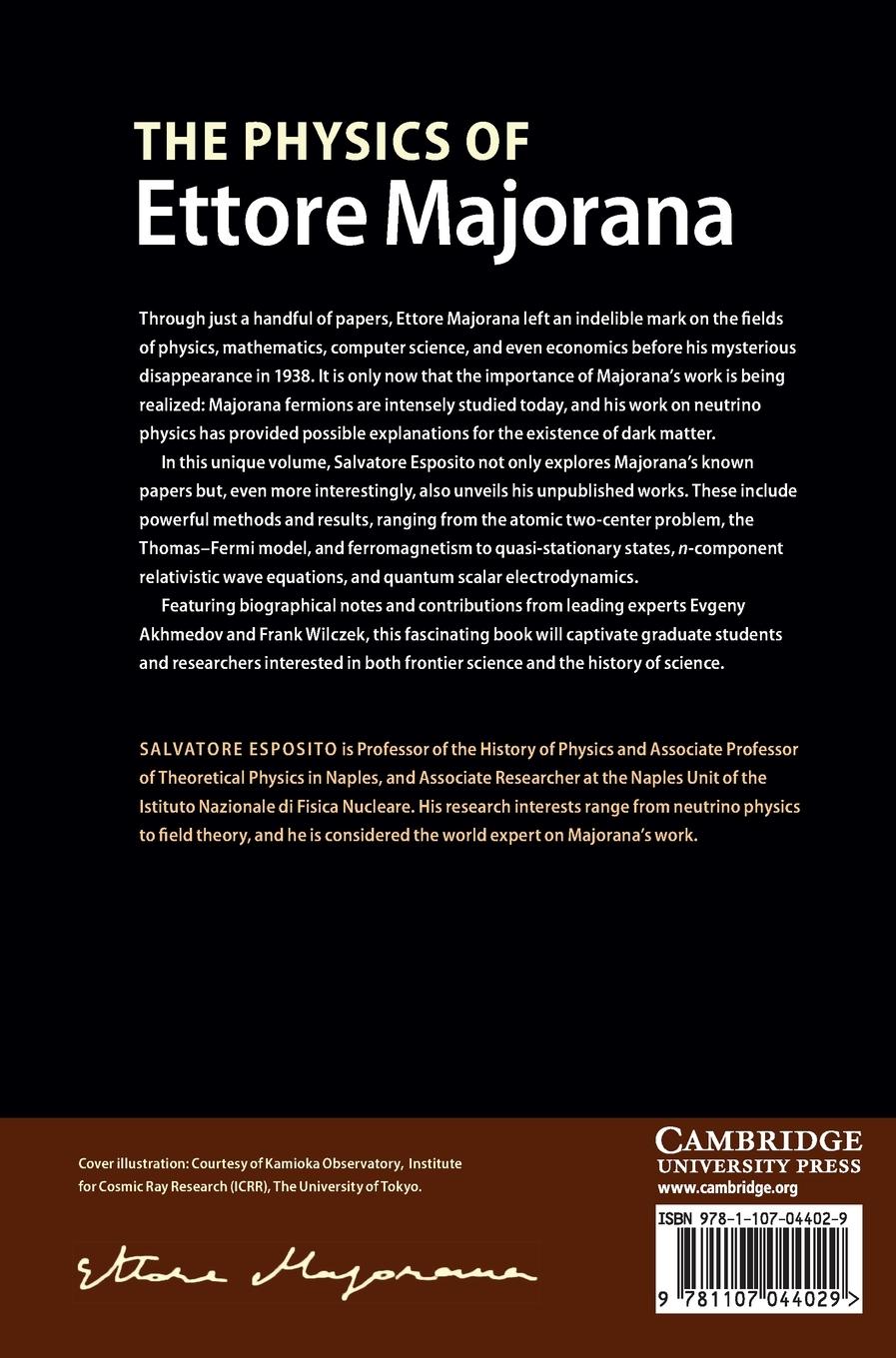 Rückseitencover The Physics of Ettore Majorana