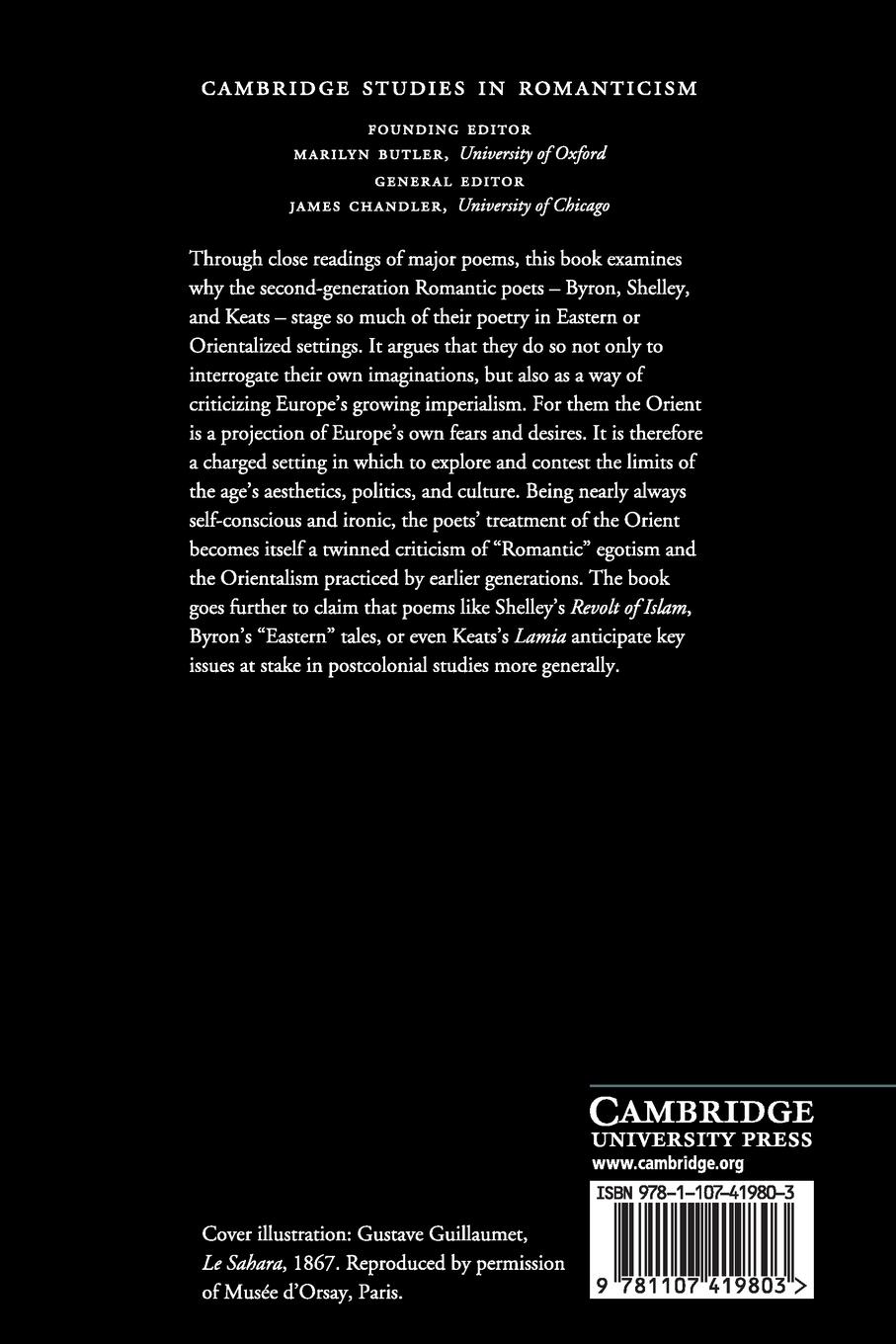 Rückseitencover The Orient and the Young Romantics