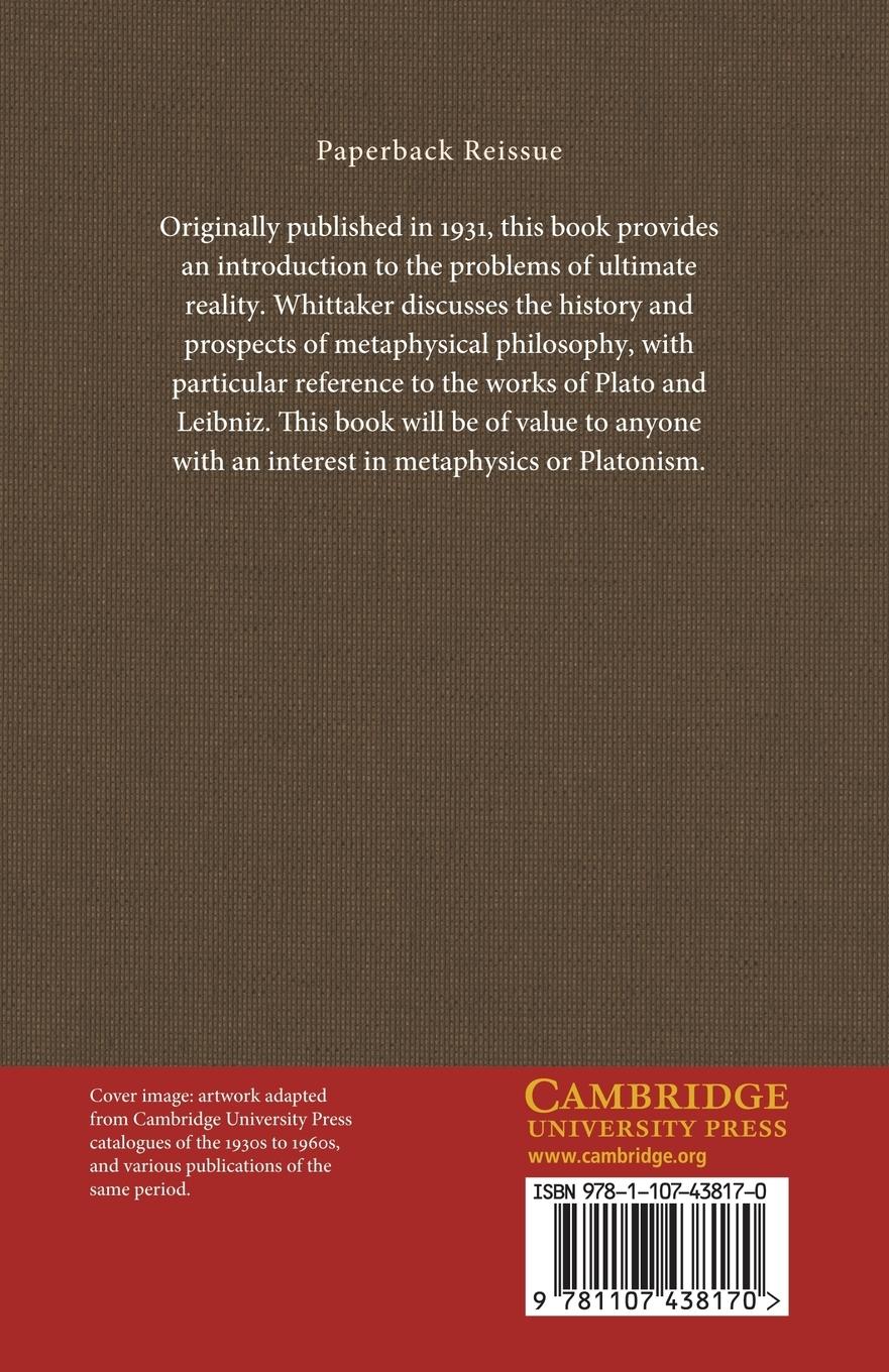 Rückseitencover Prolegomena to a New Metaphysic