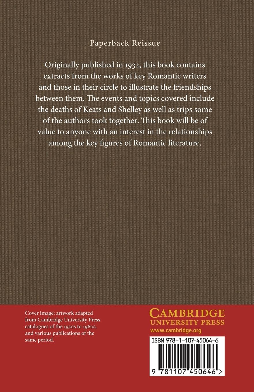 Rückseitencover Literary Friendships in the Age of Wordsworth