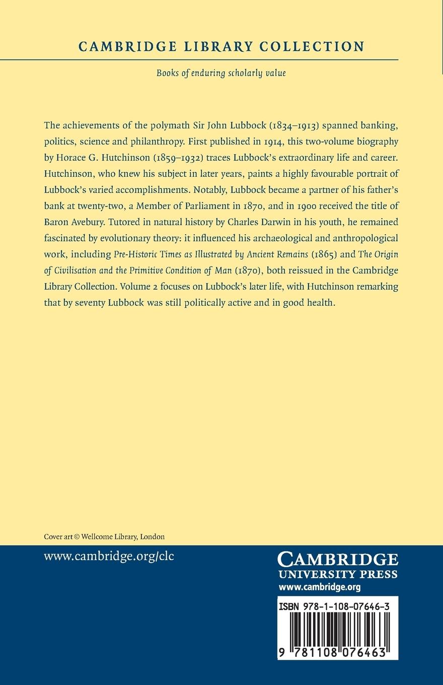 Rückseitencover Life of Sir John Lubbock, Lord Avebury