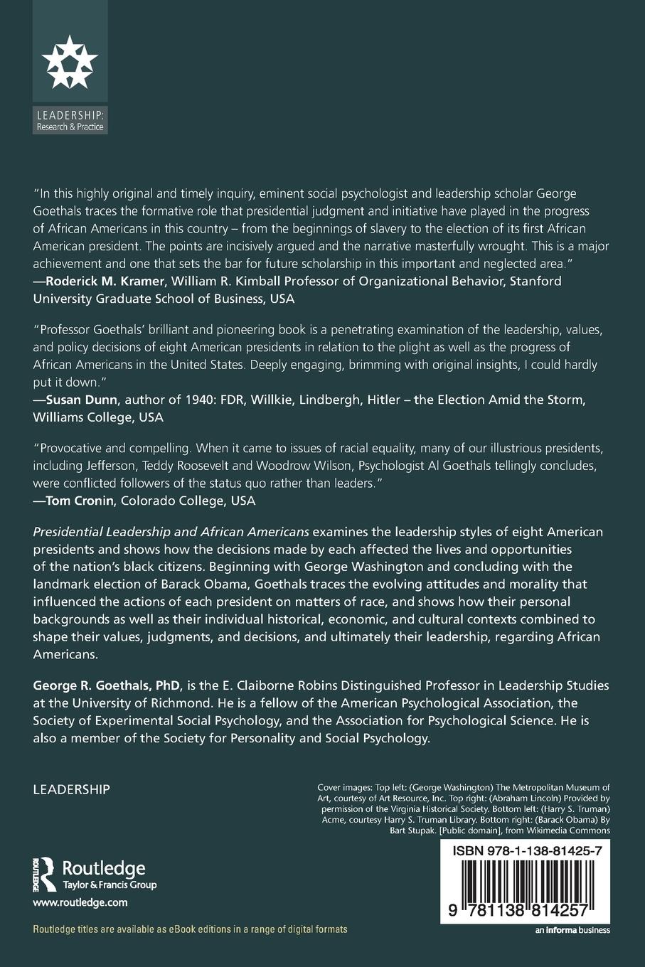 Rückseitencover Presidential Leadership and African Americans