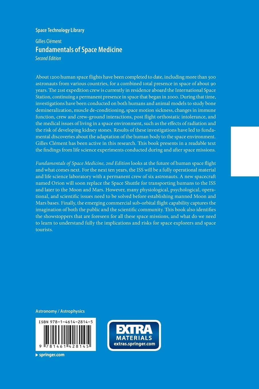 Rückseitencover Fundamentals of Space Medicine
