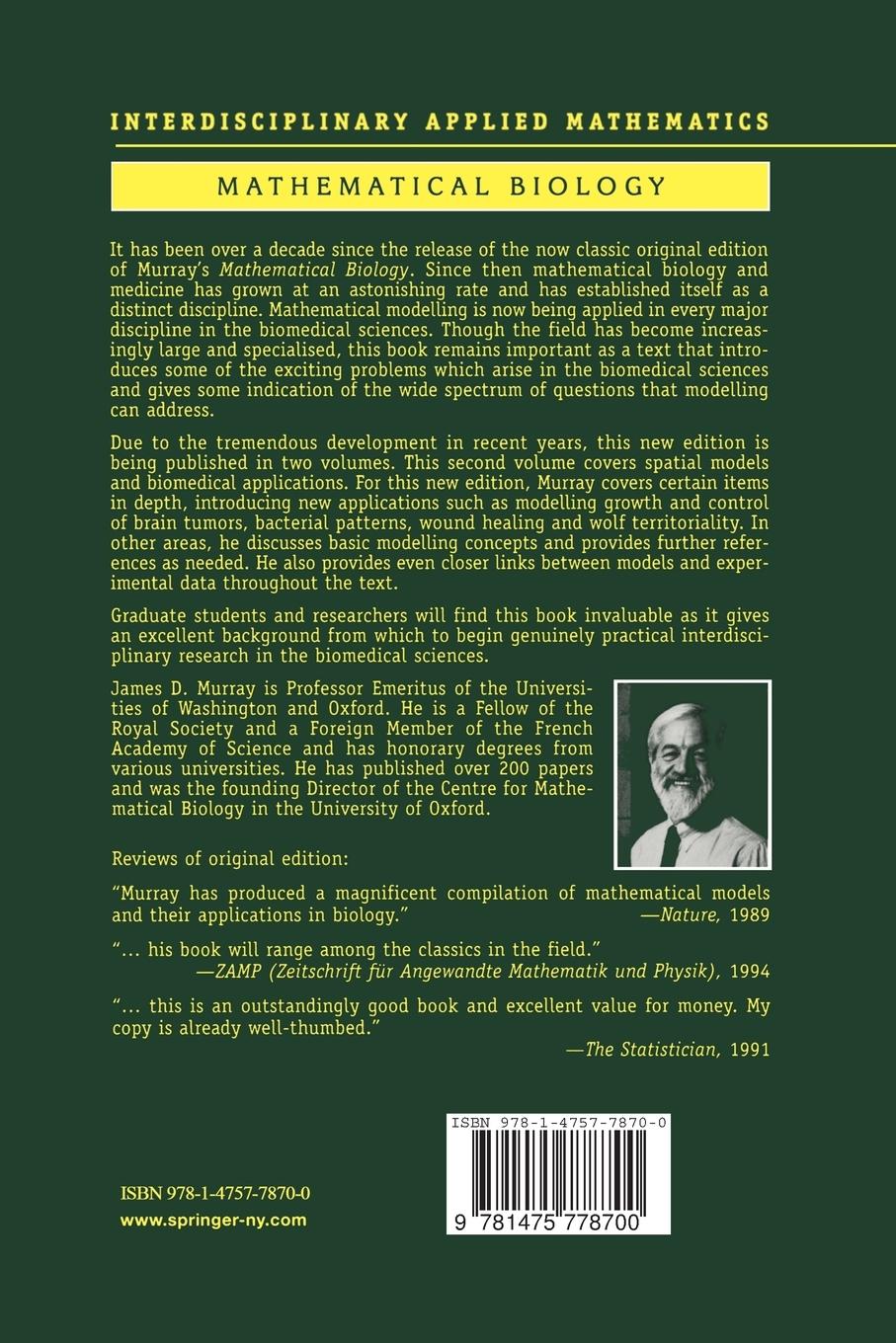 Rückseitencover Mathematical Biology II