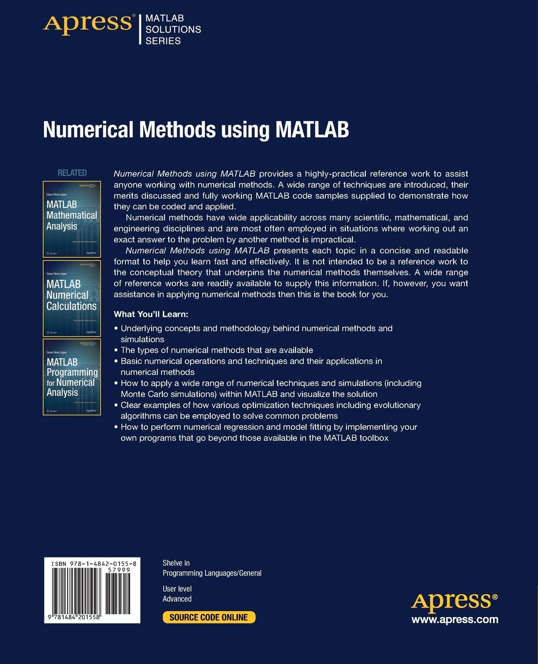 Rückseitencover Numerical Methods using MATLAB