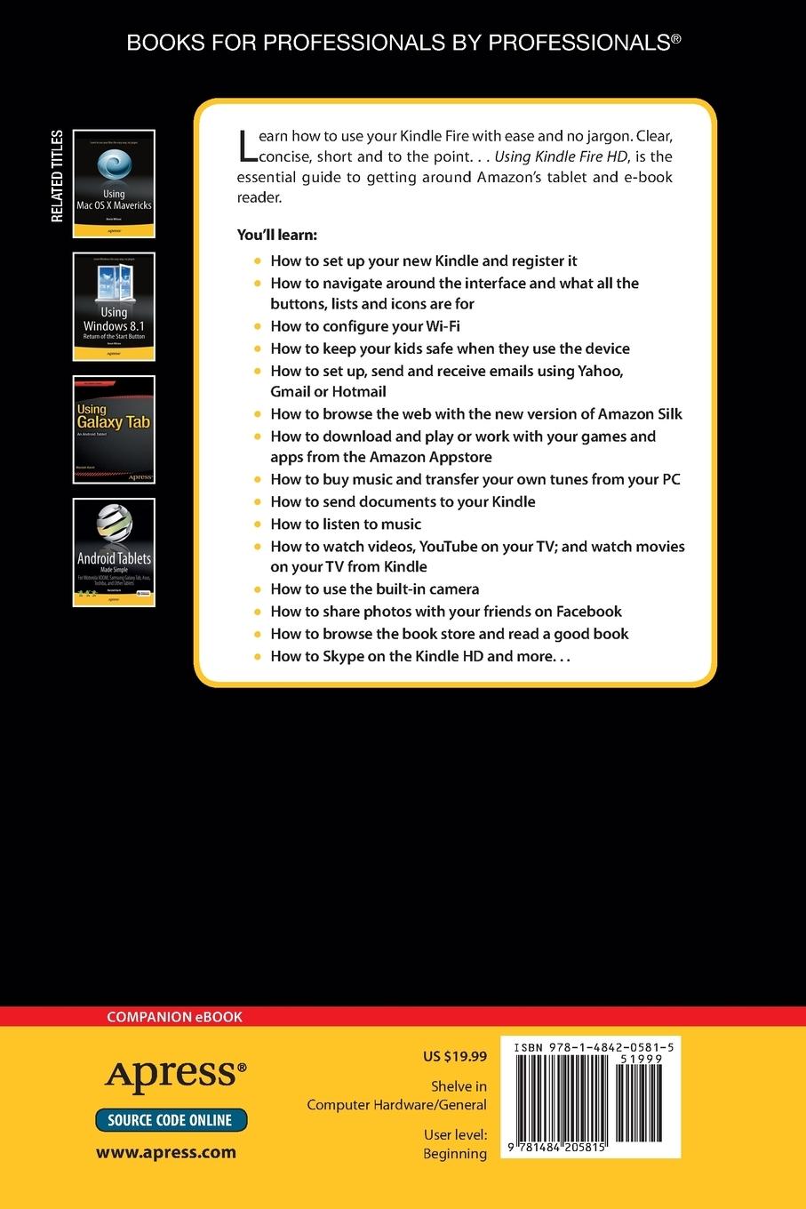 Rückseitencover Using Kindle Fire HD
