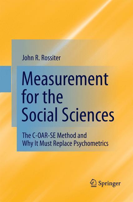 Rückseitencover Measurement for the Social Sciences