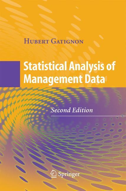 Rückseitencover Statistical Analysis of Management Data