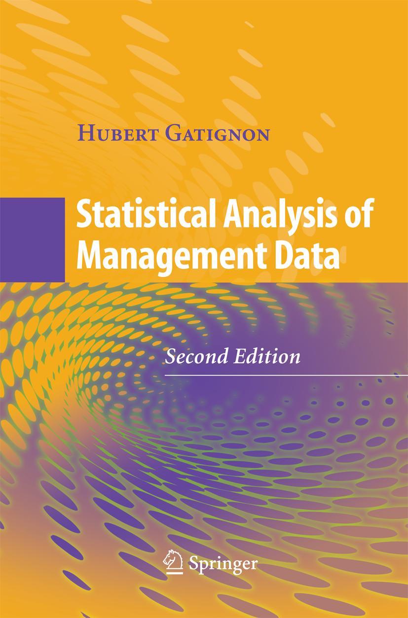 Vorderes Coverbild Statistical Analysis of Management Data