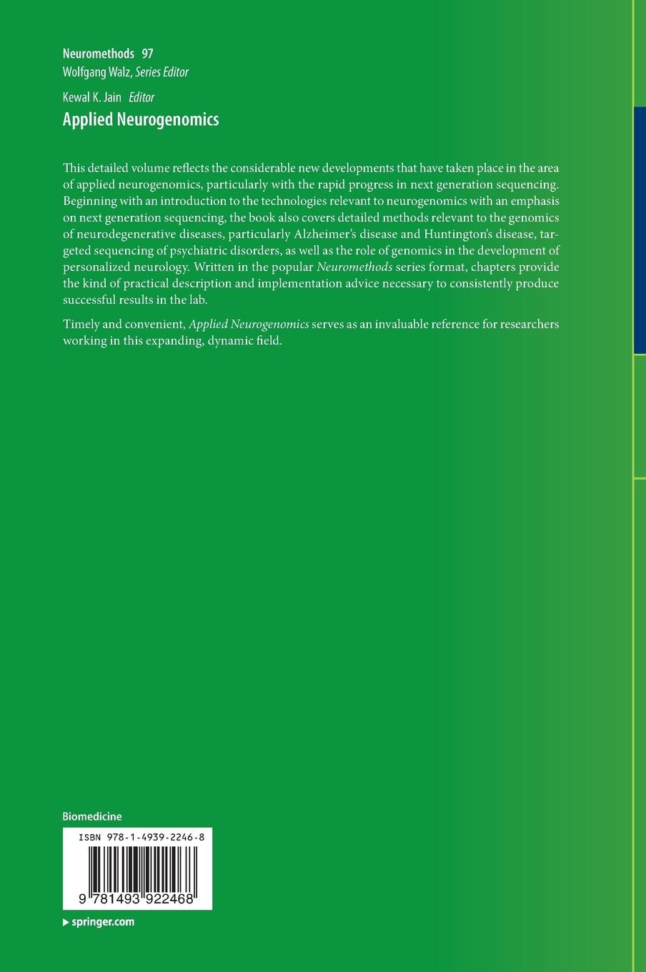 Rückseitencover Applied Neurogenomics