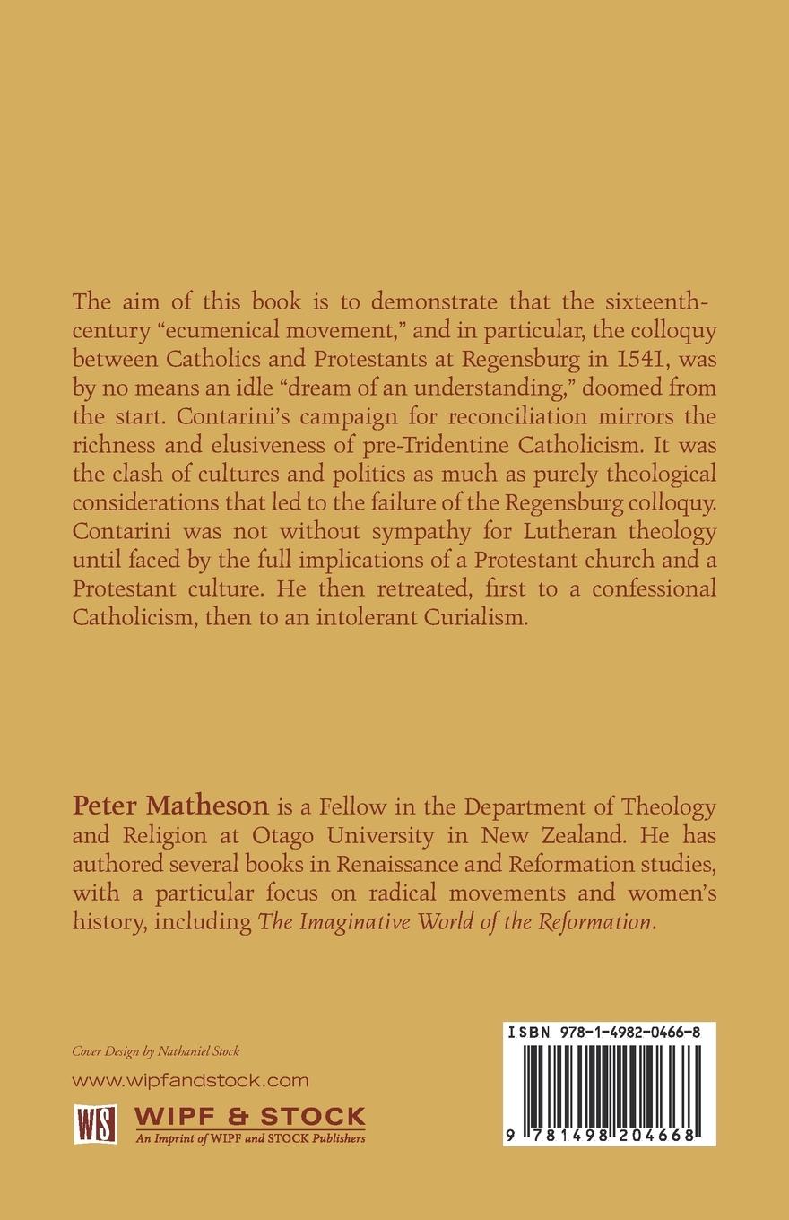 Rückseitencover Cardinal Contarini at Regensburg