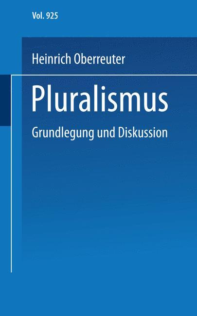 Vorderes Coverbild Pluralismus