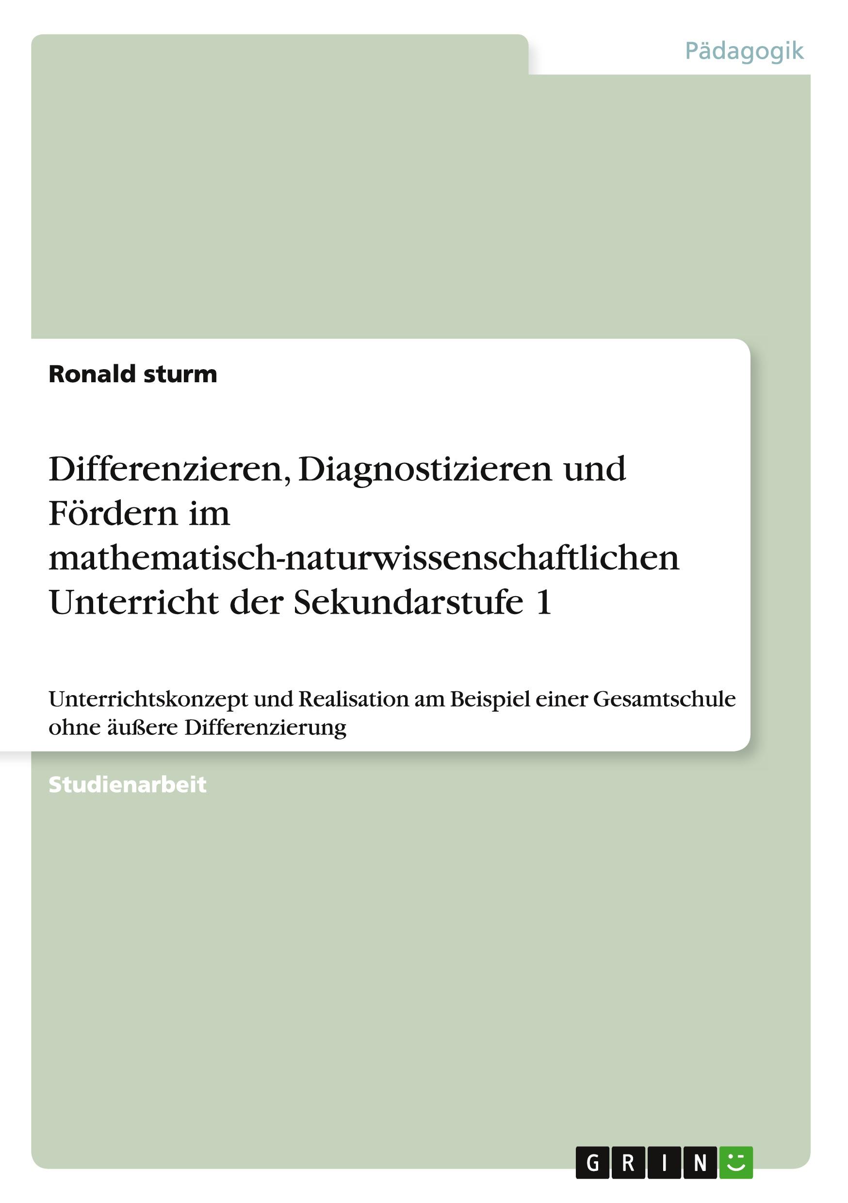 Vorderes Coverbild Differenzieren, Diagnostizieren und Fördern im mathematisch-naturwissenschaftlichen Unterricht der Sekundarstufe 1
