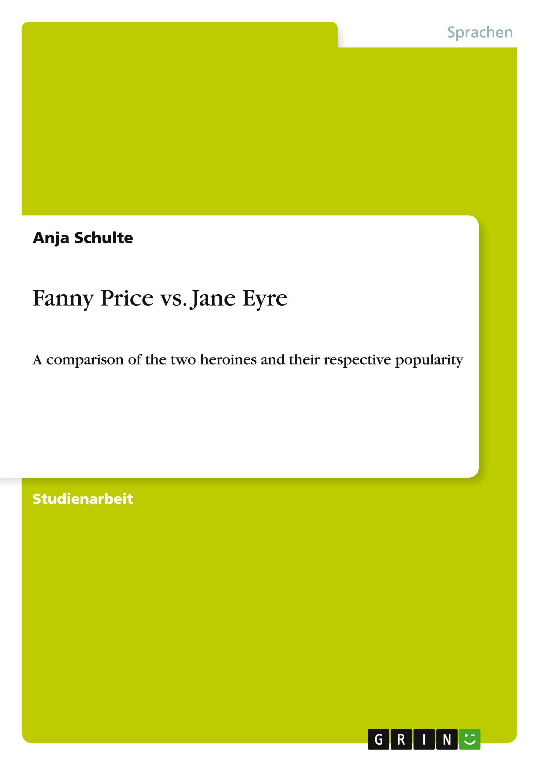 Vorderes Coverbild Fanny Price vs. Jane Eyre