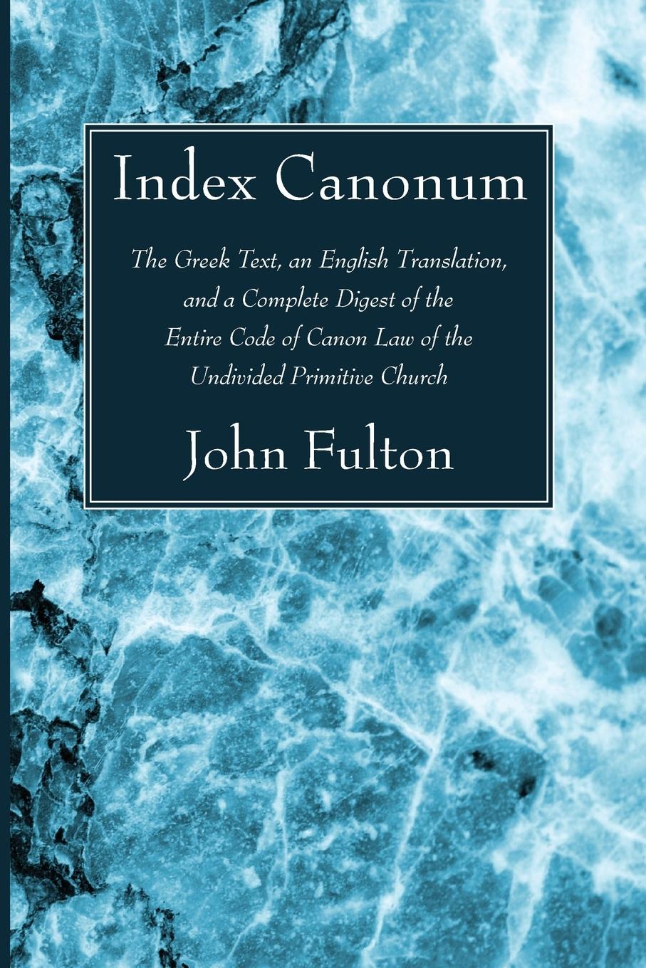 Vorderes Coverbild Index Canonum