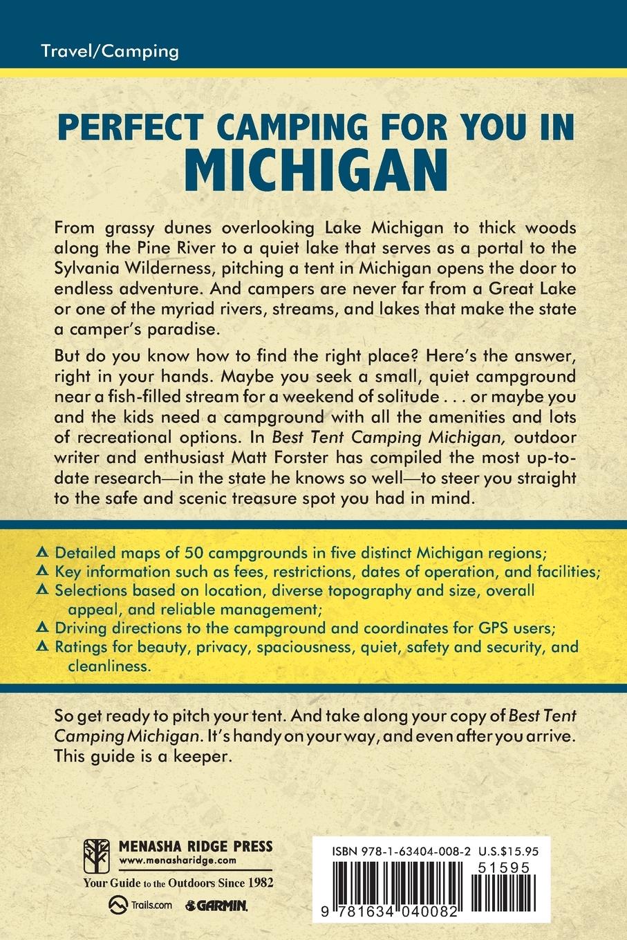 Rückseitencover Best Tent Camping: Michigan