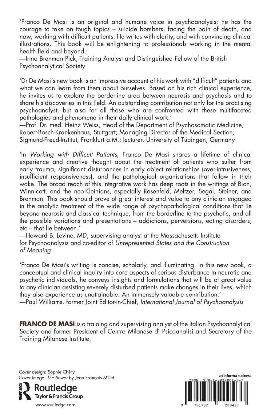 Rückseitencover Working With Difficult Patients