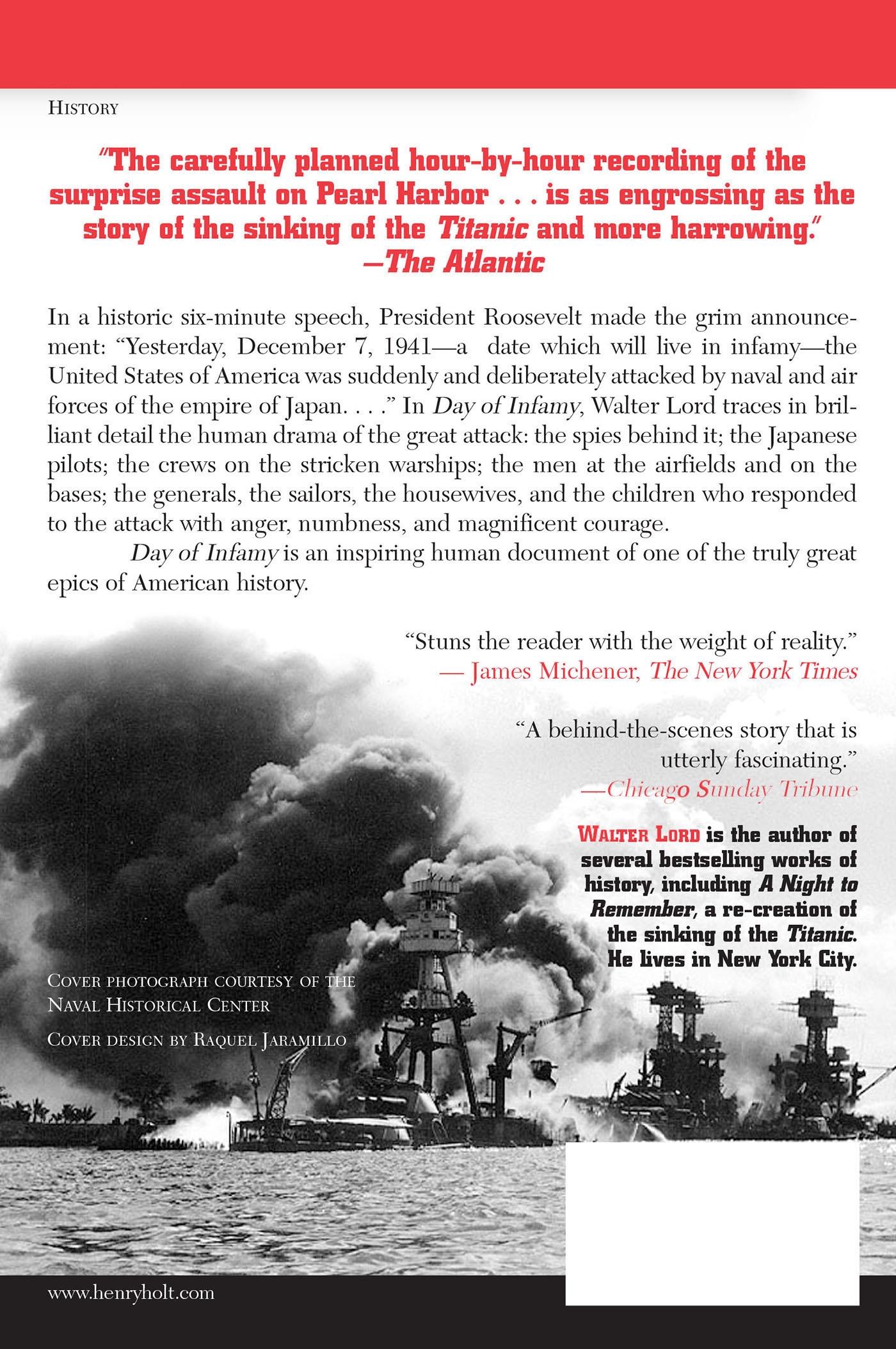 Rückseitencover Day of Infamy, 60th Anniversary