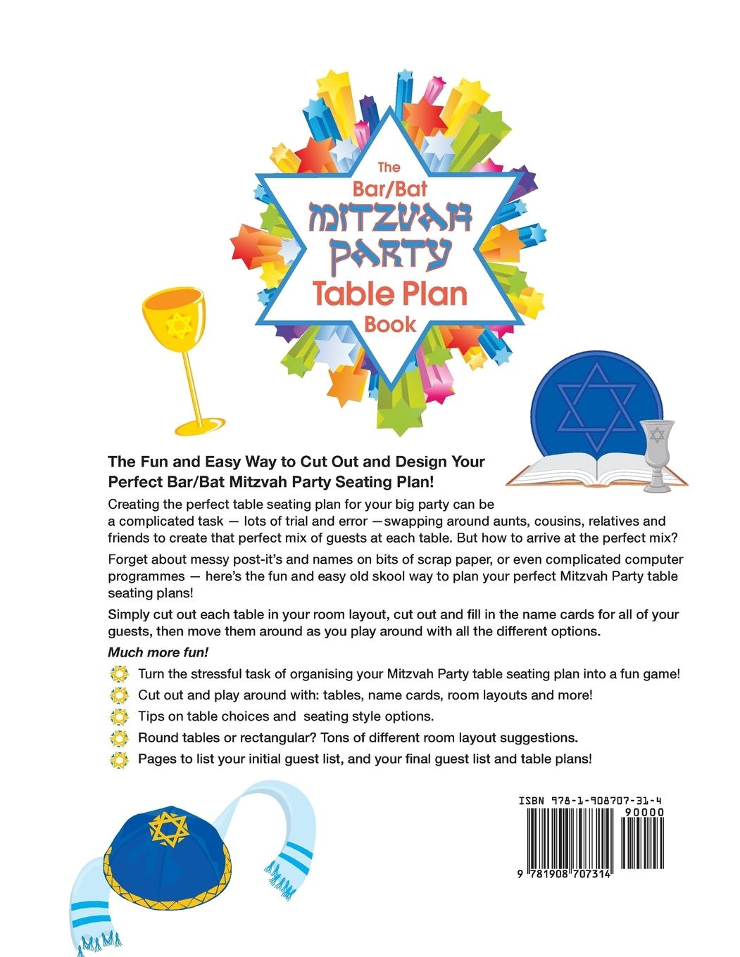 Rückseitencover The Bar/Bat Mitzvah Table Plan Book