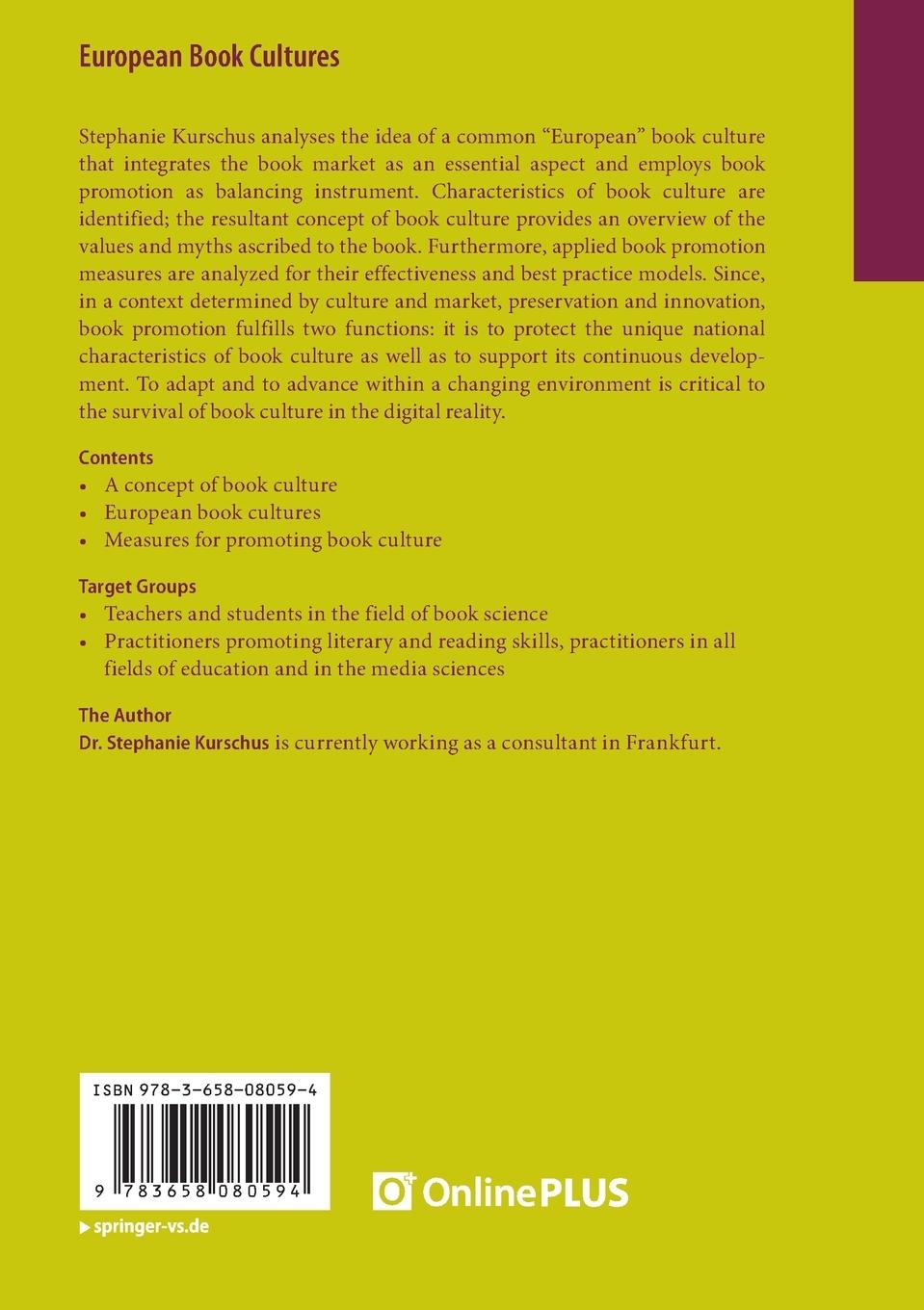 Rückseitencover European Book Cultures