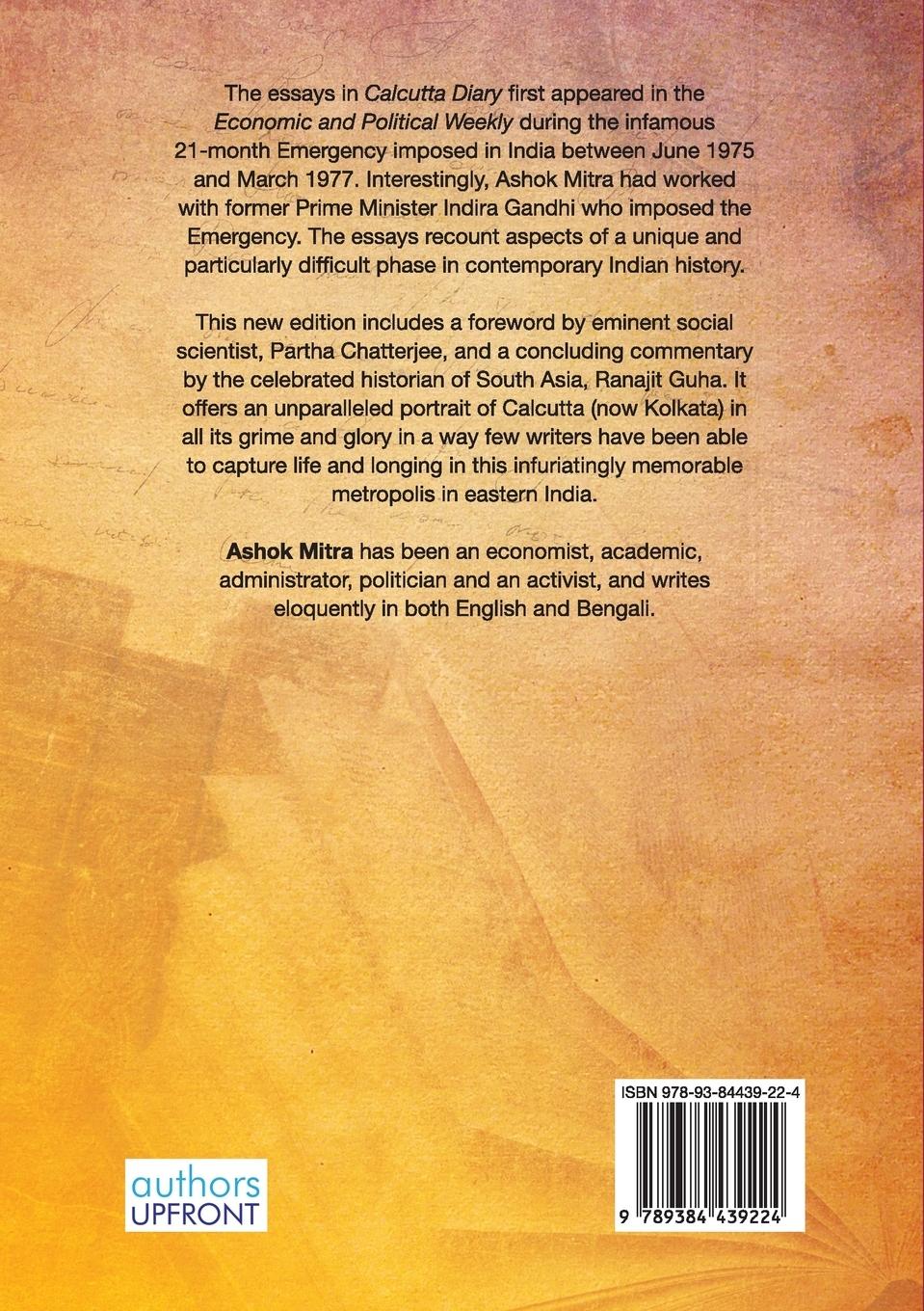 Rückseitencover Calcutta Diary