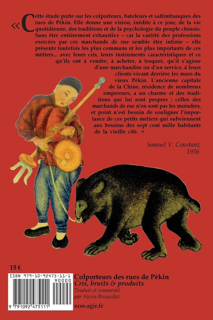 Rückseitencover Colporteurs des rues de Pékin