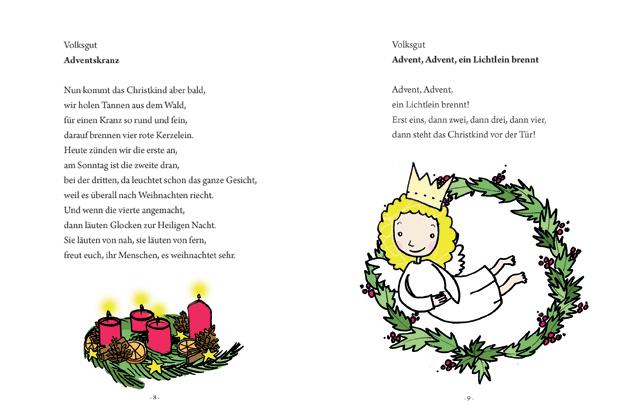 Beispielinhalt (Bild) Das große kleine Buch: Weihnachtsgedichte für Kinder