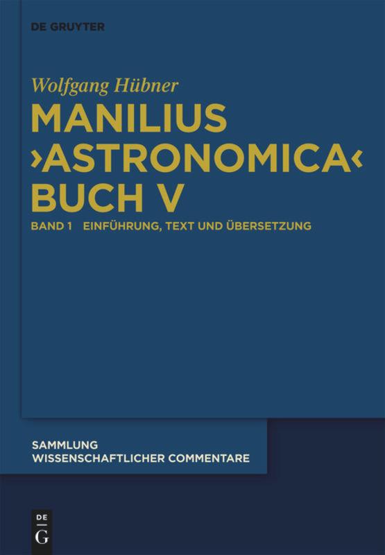 Vorderes Coverbild Manilius, "Astronomica" Buch V