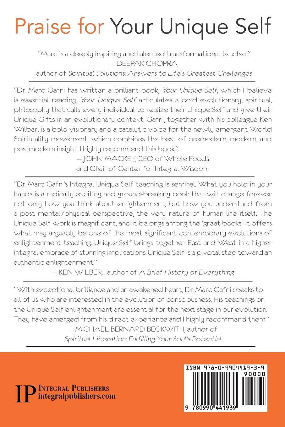 Rückseitencover Your Unique Self