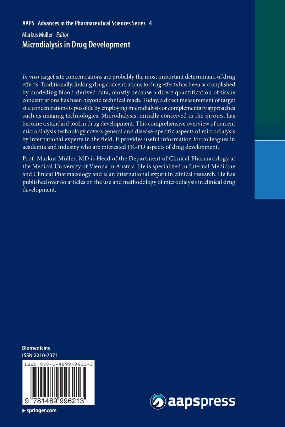 Rückseitencover Microdialysis in Drug Development