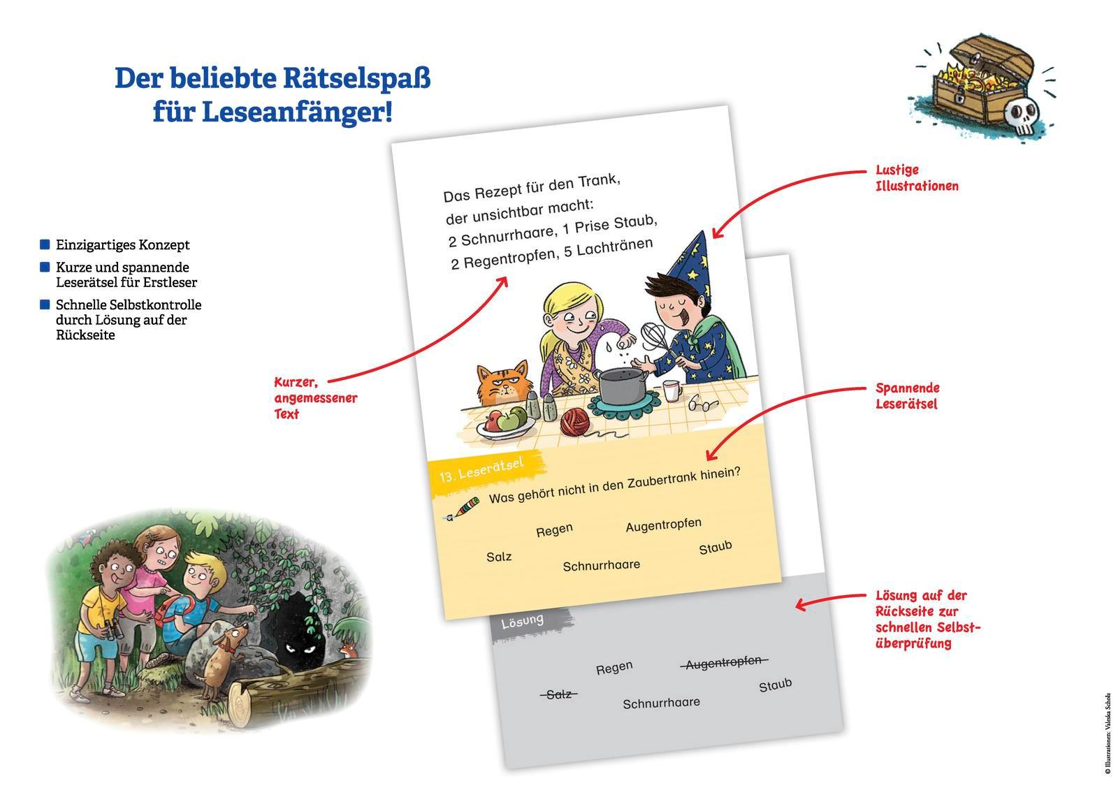 Beispielinhalt (Bild) Leseprofi - 3-Minuten-Leserätsel für Erstleser: Einfach tierisch