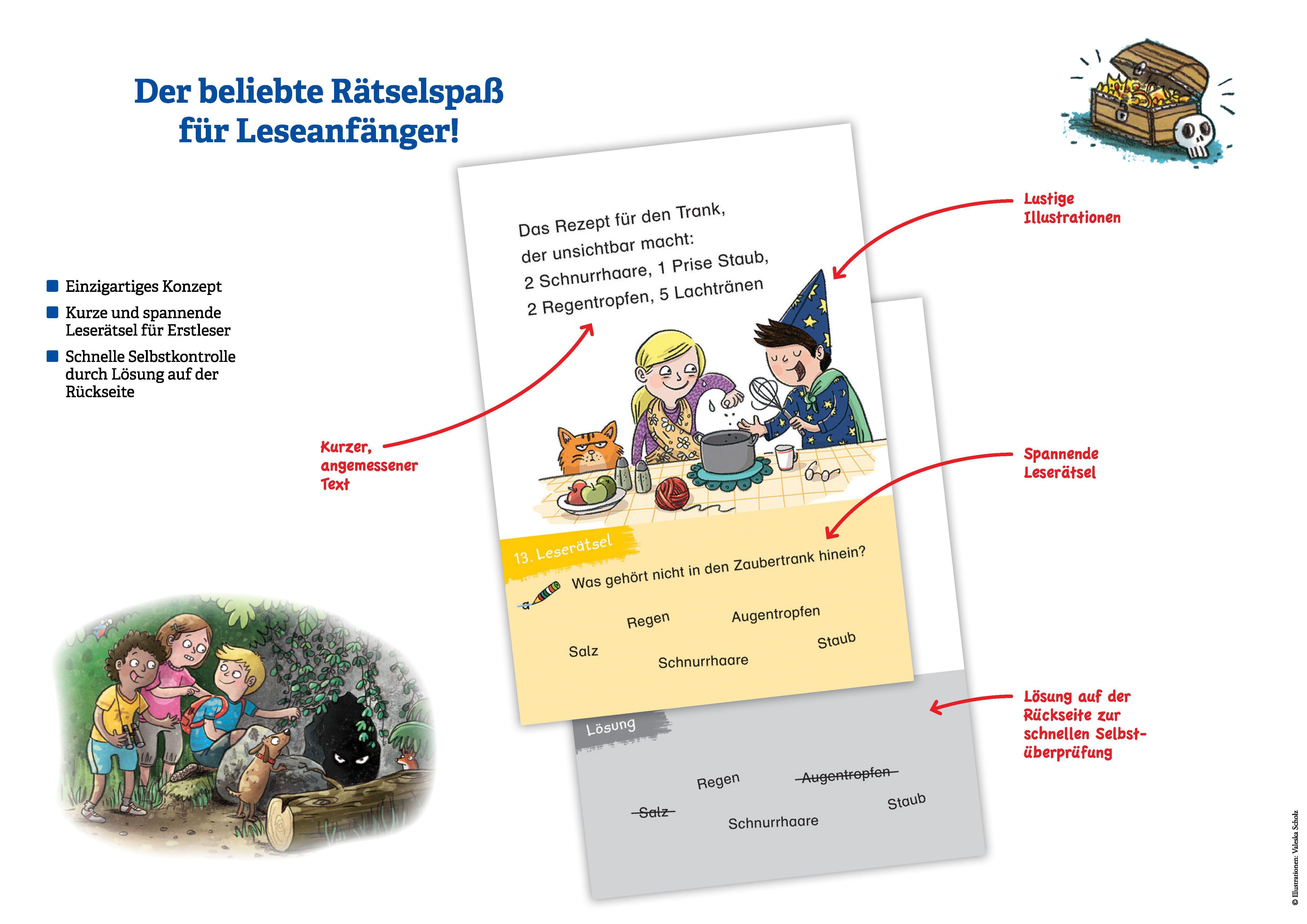 Beispielinhalt (Bild) Leseprofi - 3-Minuten-Leserätsel für Erstleser: Einfach tierisch
