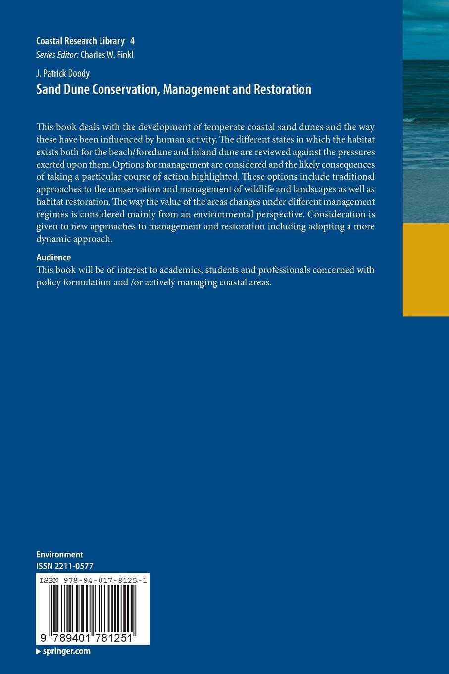 Rückseitencover Sand Dune Conservation, Management and Restoration