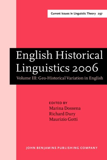 Vorderes Coverbild English Historical Linguistics 2006