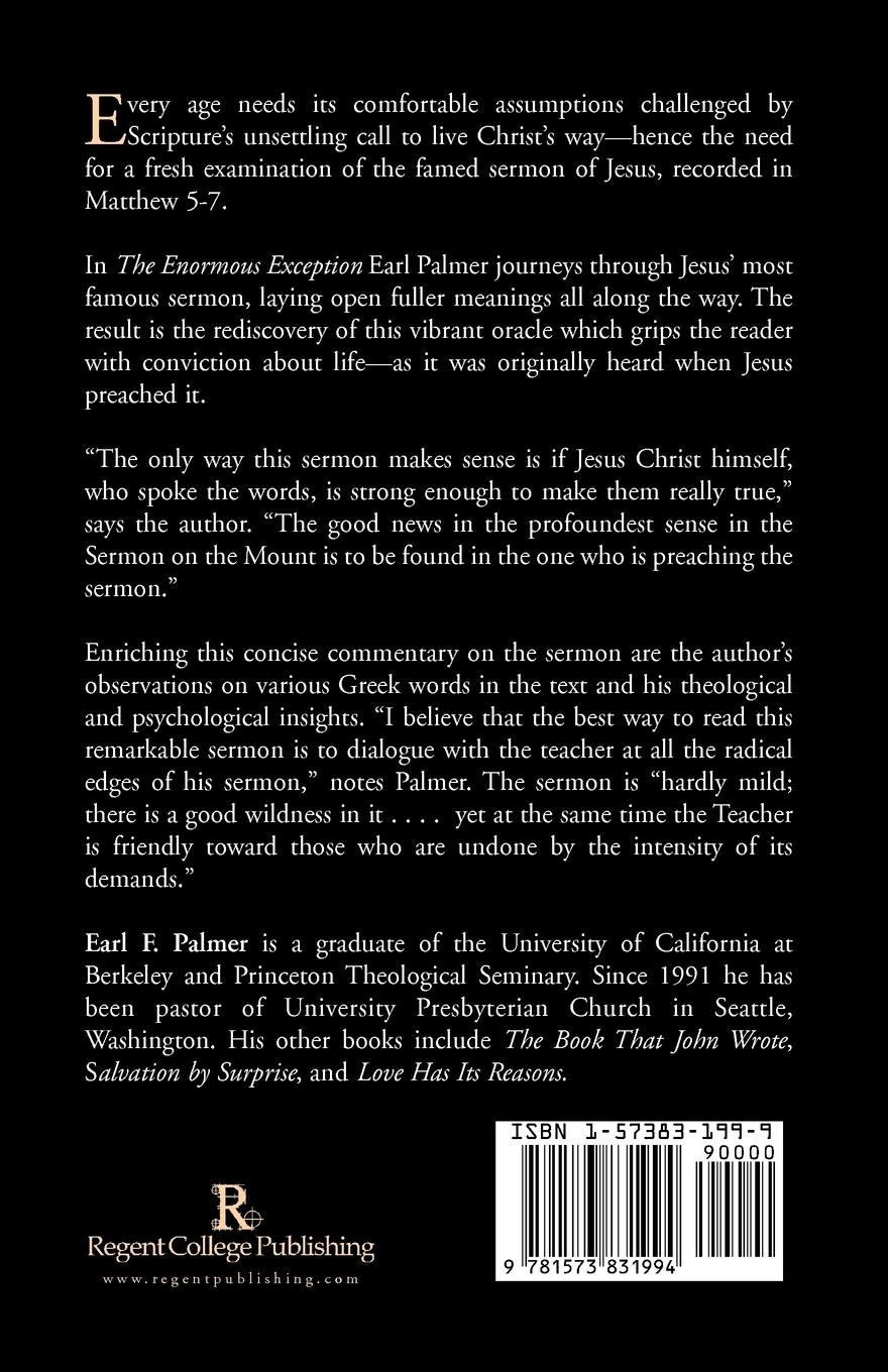 Rückseitencover The Enormous Exception