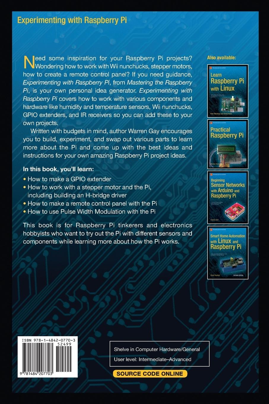 Rückseitencover Experimenting with Raspberry Pi