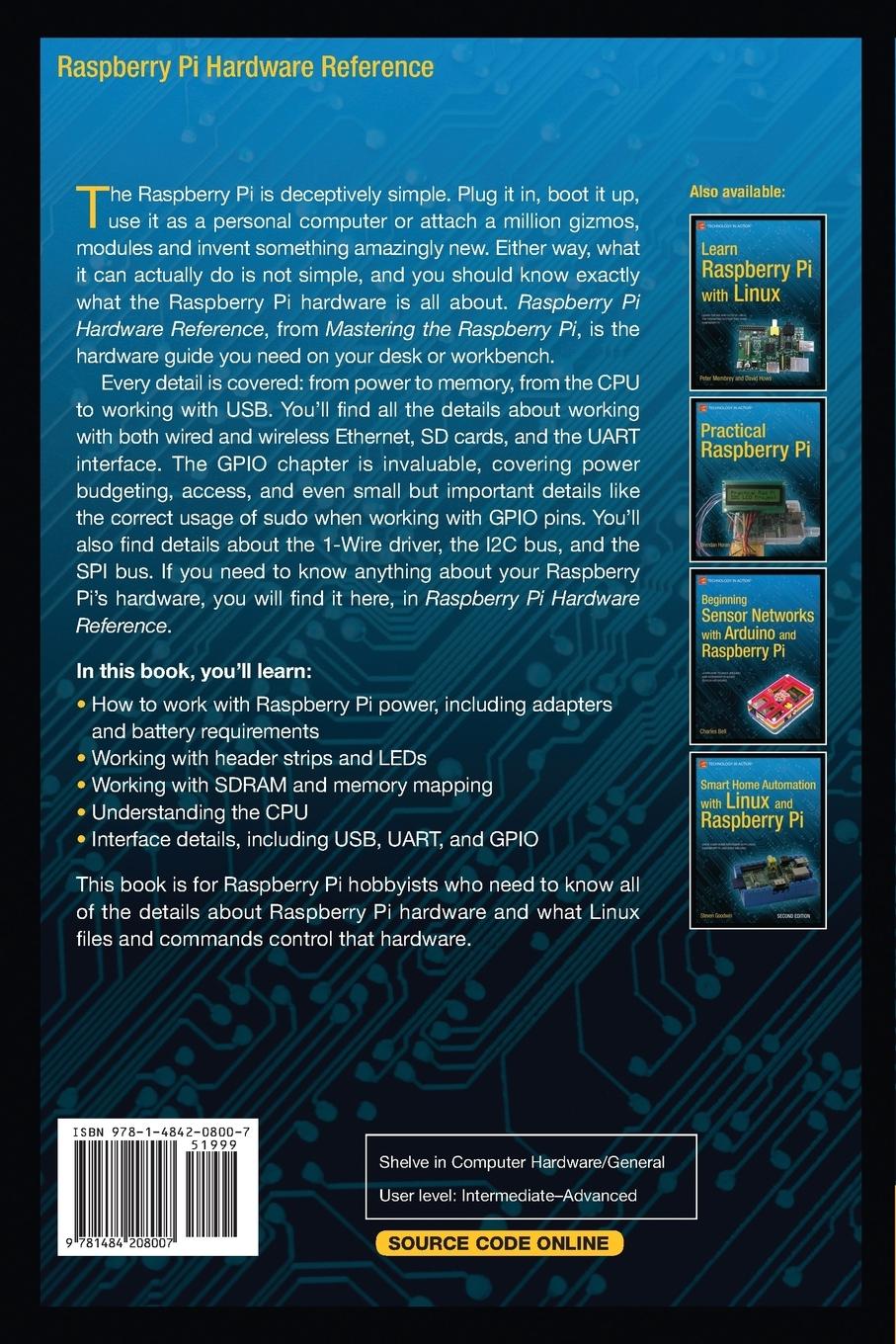 Rückseitencover Raspberry Pi Hardware Reference