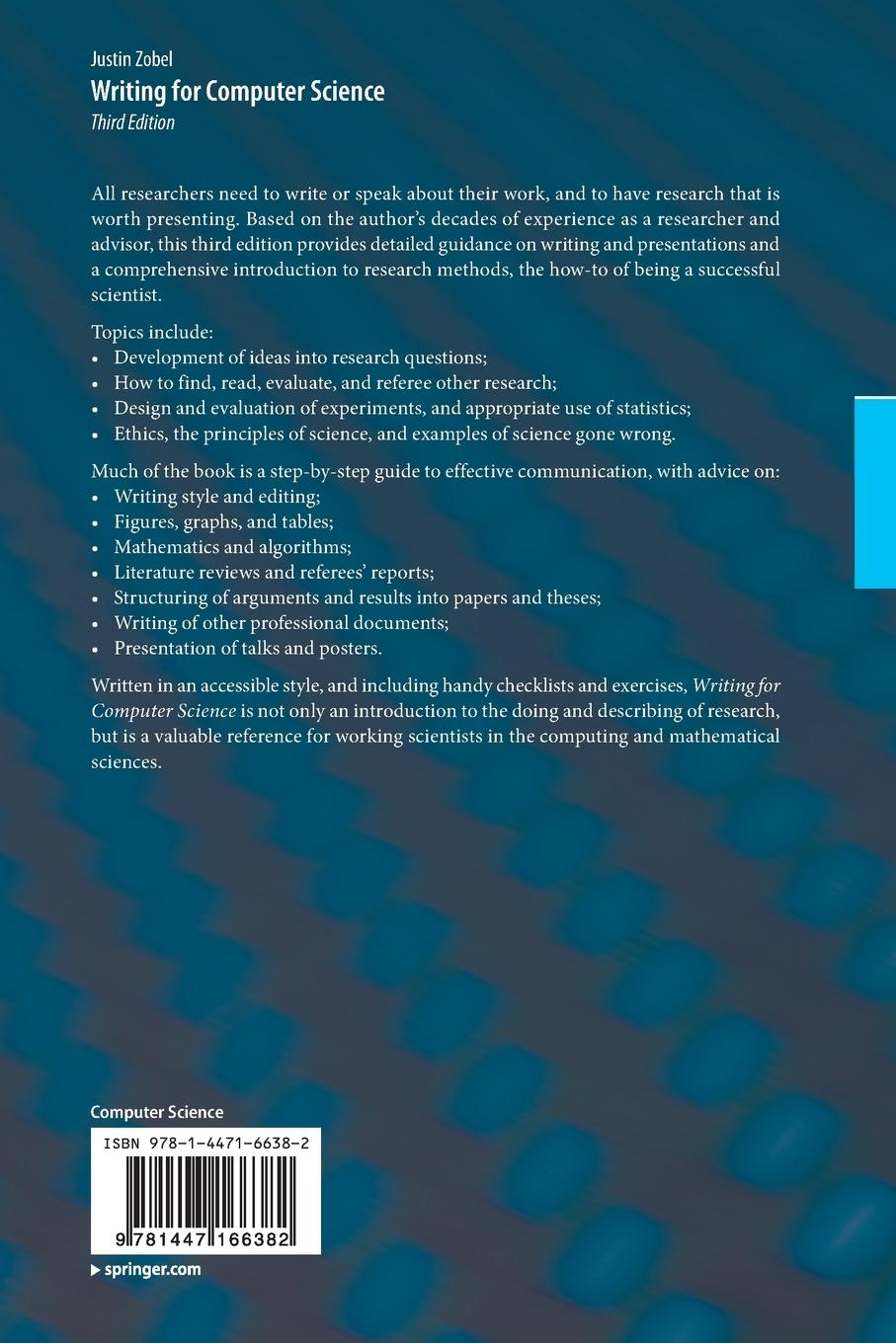 Rückseitencover Writing for Computer Science