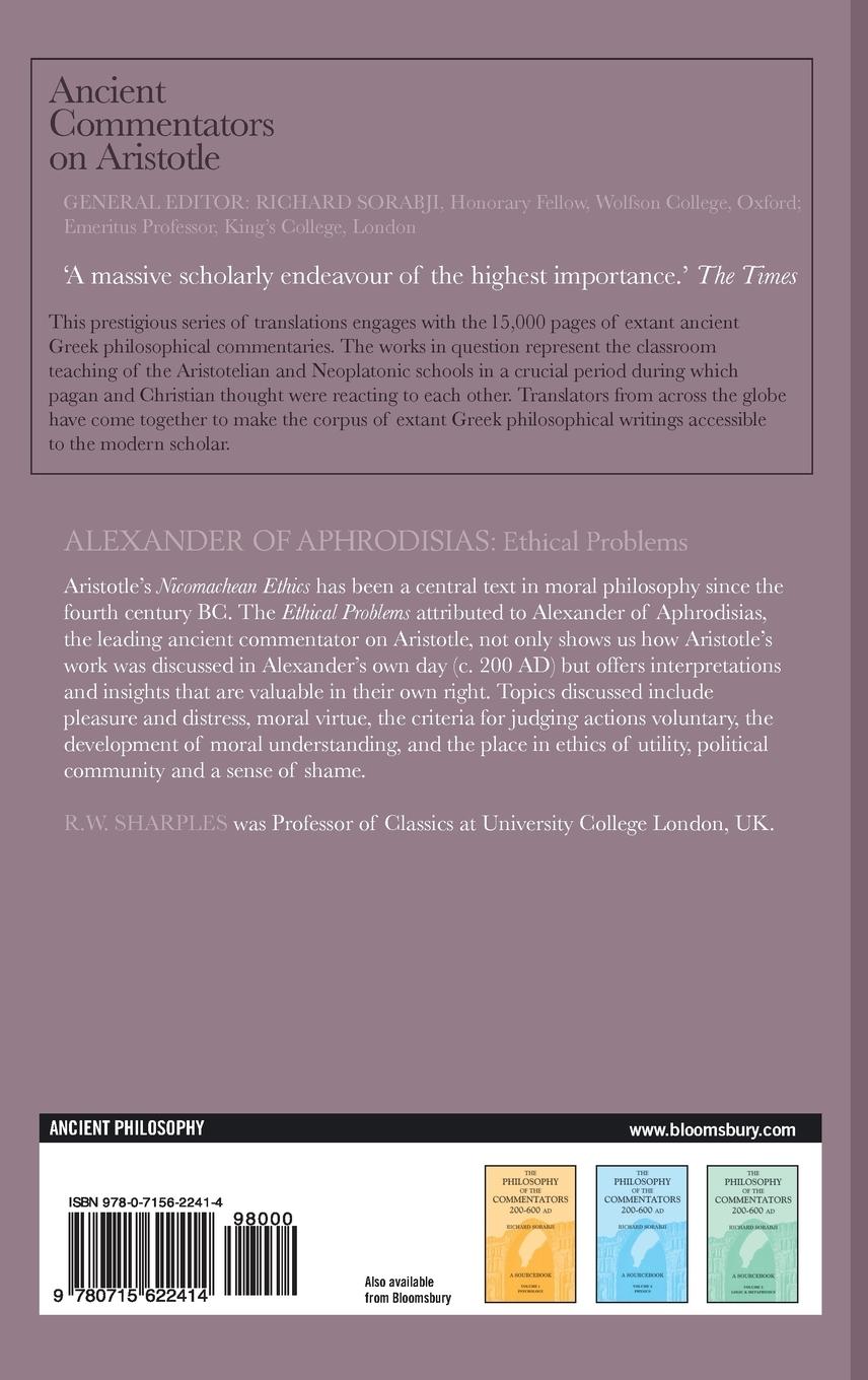Rückseitencover Alexander of Aphrodisias