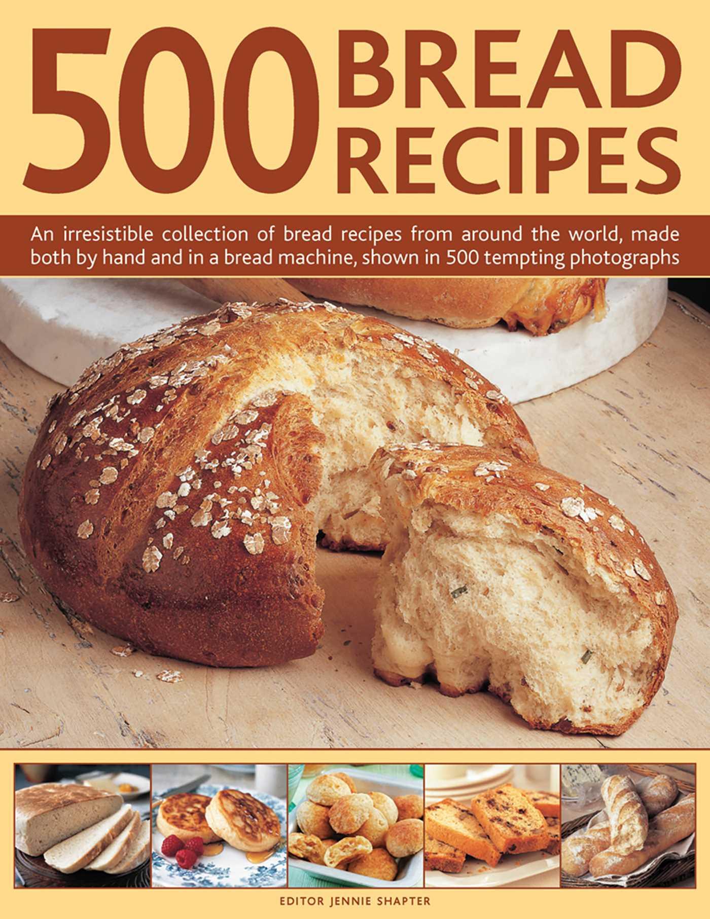 Vorderes Coverbild 500 Bread Recipes