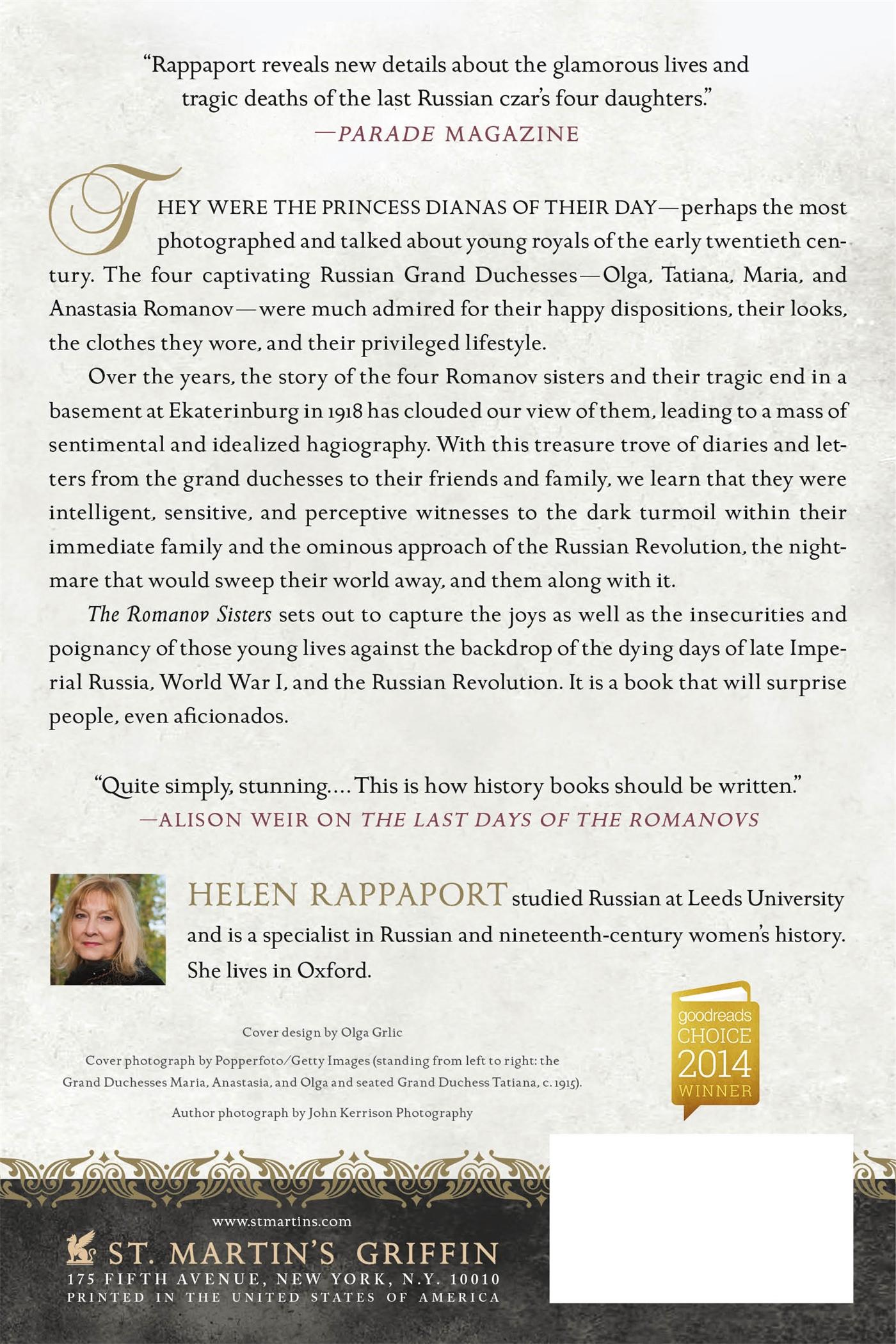 Rückseitencover The Romanov Sisters